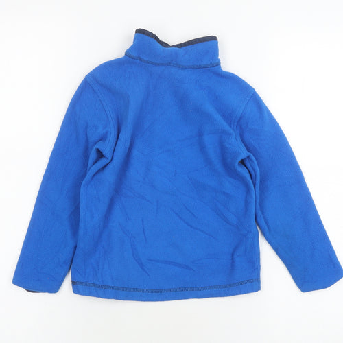 Lands' End Boys Blue 1/4 Zip Fleece Pullover, Size 5-6 Years