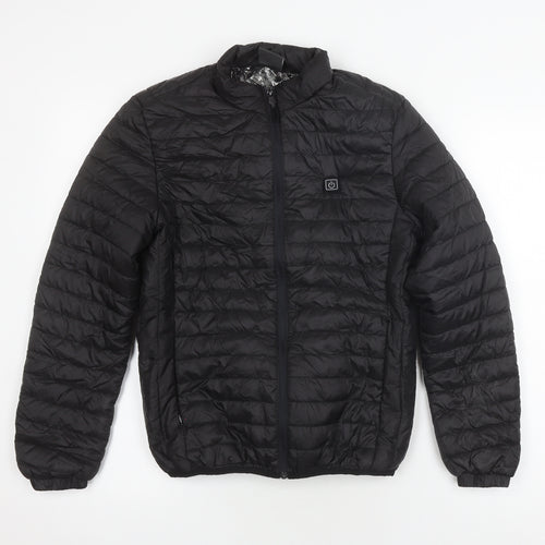 E SPORTS Kids Black Puffer Jacket, Small, Winter Outdoor