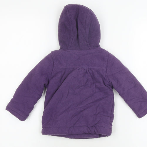 E-Vie Angel Girls' Purple Hooded Coat 12-18 Months