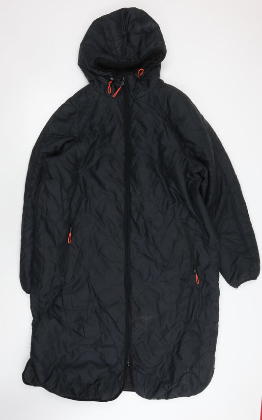 Marks and Spencer Women's Black Hooded Puffer Jacket Size 14