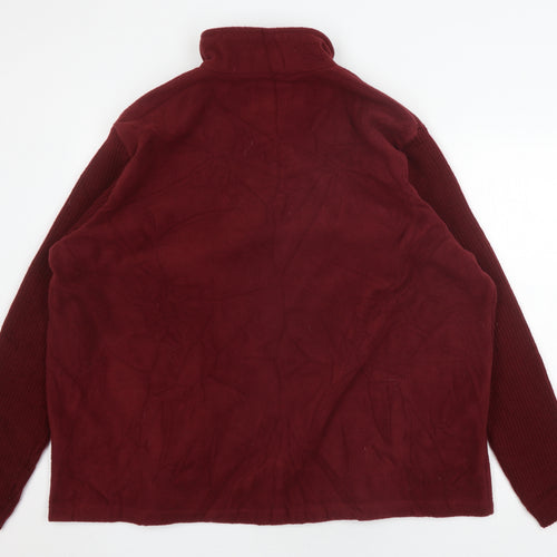 Pure & Natural Women's Red 3XL Fleece Full Zip Jumper