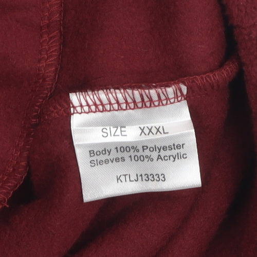 Pure & Natural Women's Red 3XL Fleece Full Zip Jumper