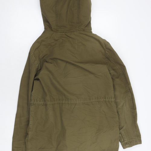 Jack Wills Women's Green Parka Jacket, Size 8