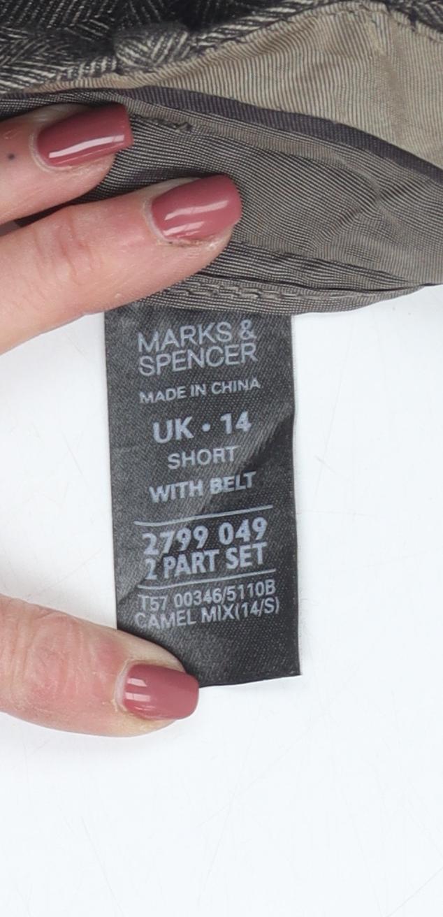 Marks and Spencer Women's Brown Dress Pants, Size 14