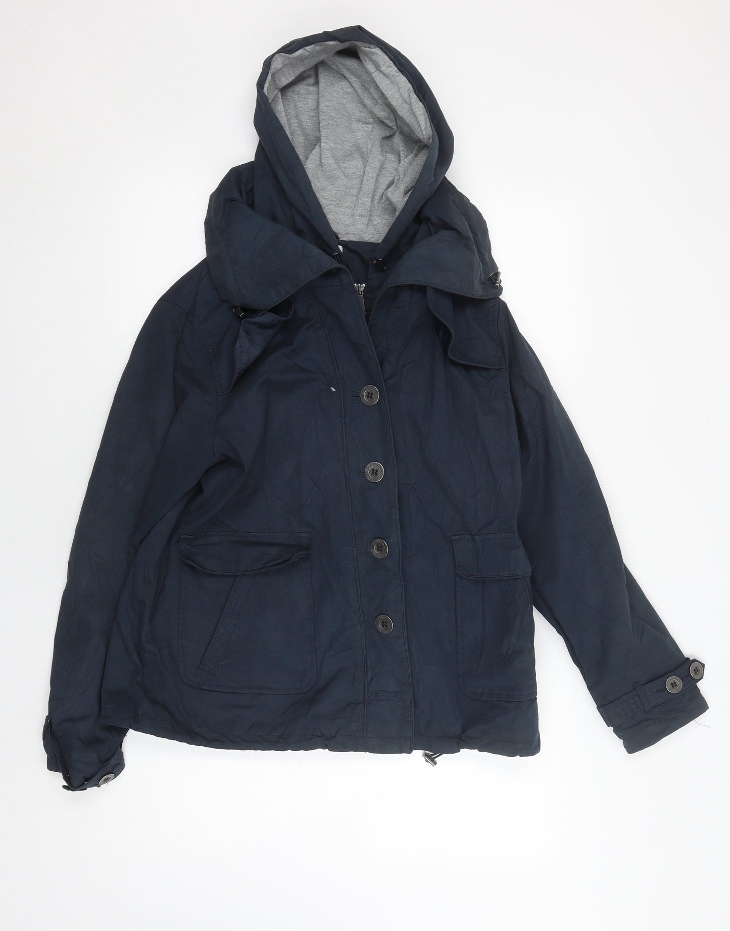 Debenhams Women's Blue Parka Jacket - Size 12