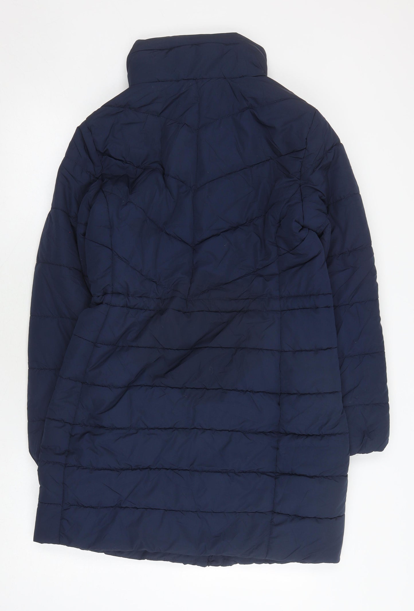 Marks and Spencer Women's Blue Puffer Coat, Size 10