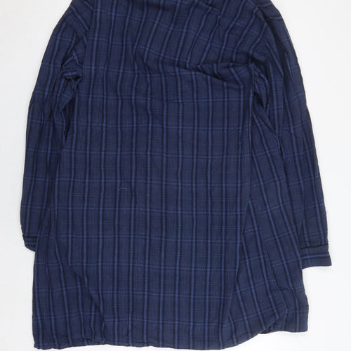 Haigman Men's Blue Check Nightshirt 2XL Buttoned