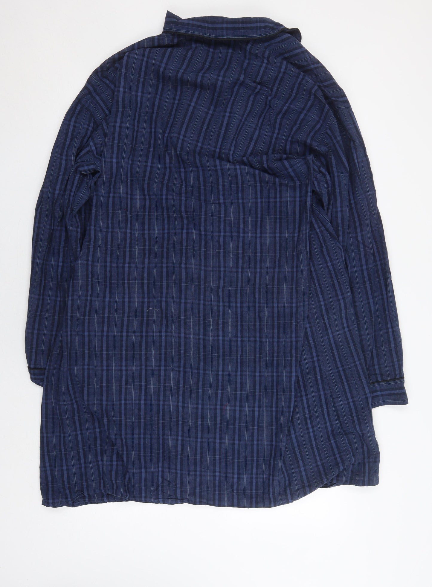 Haigman Men's Blue Check Nightshirt 2XL Buttoned