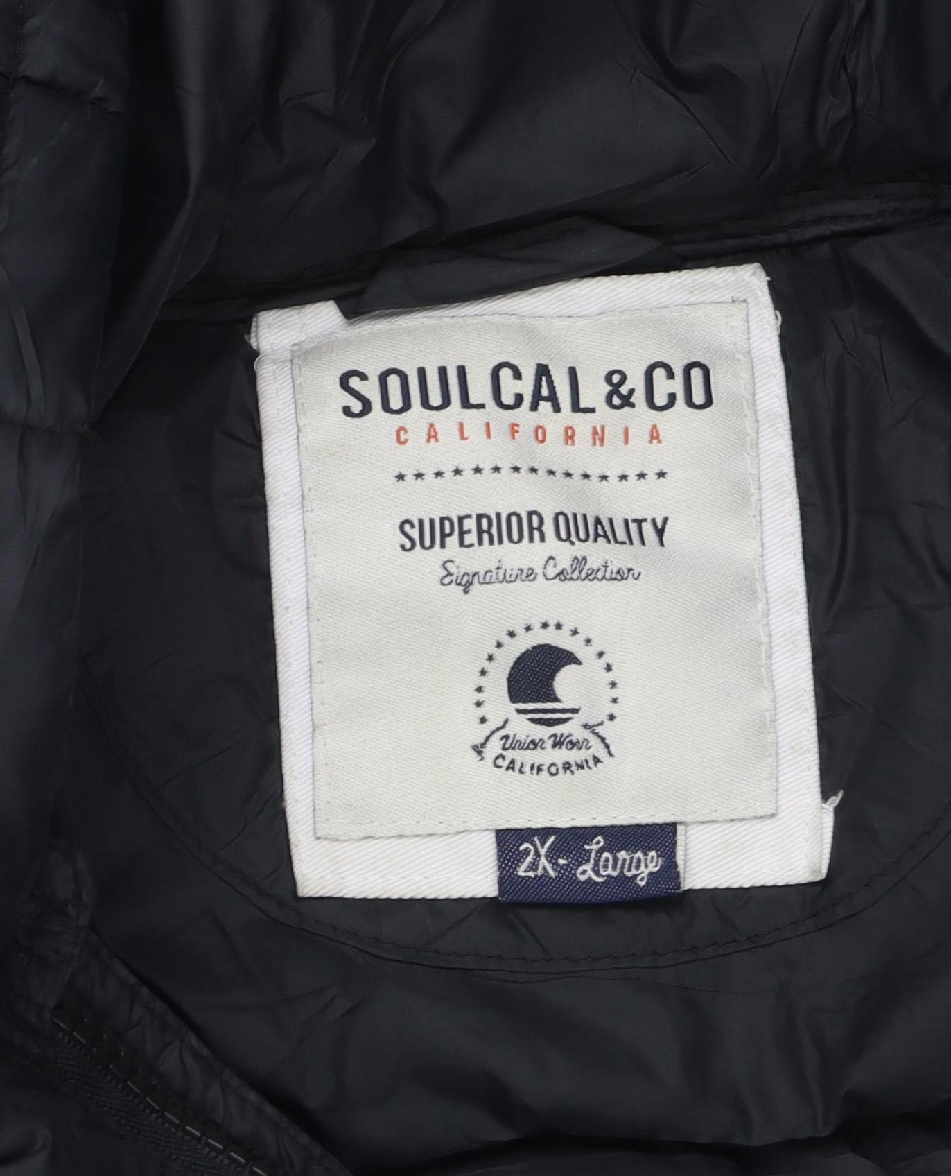 SoulCal & Co Men's Black 2XL Puffer Jacket