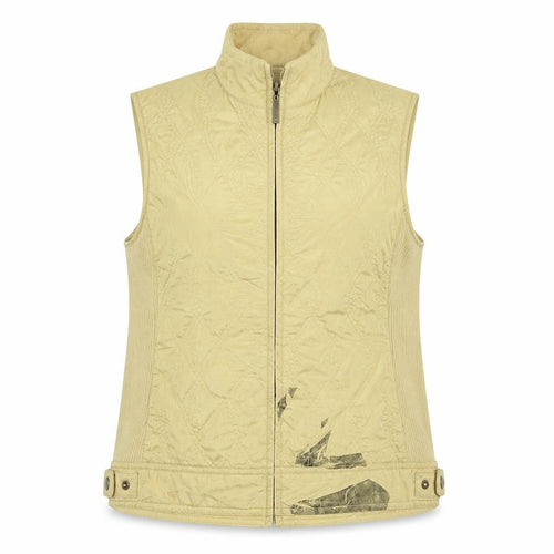 Golfino Women's Beige Waistcoat Size 12, Zipped Pockets