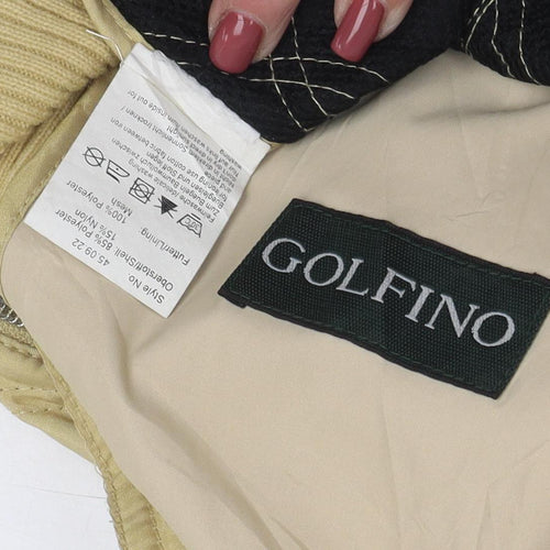 Golfino Women's Beige Waistcoat Size 12, Zipped Pockets