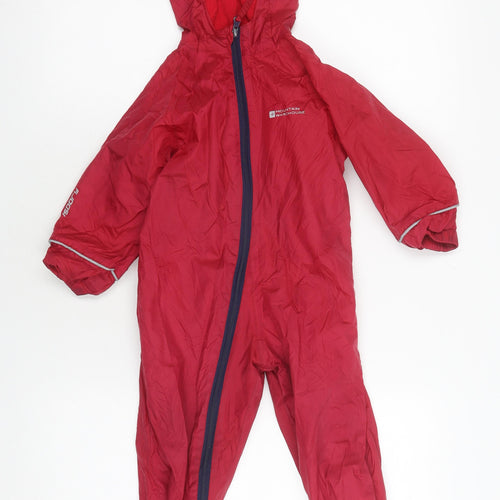 Mountain Warehouse Girls Red Waterproof Snowsuit 18-24 Months