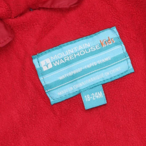 Mountain Warehouse Girls Red Waterproof Snowsuit 18-24 Months