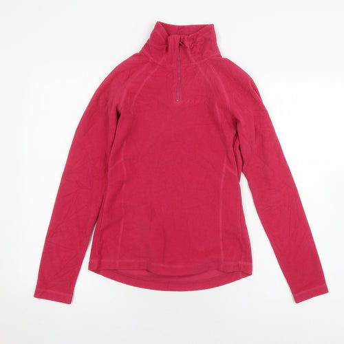 O'Neill Women Pink Henley Fleece Sweatshirt, Size 8