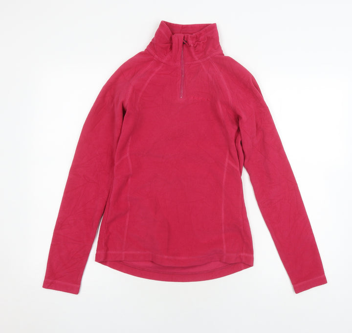O'Neill Women Pink Henley Fleece Sweatshirt, Size 8