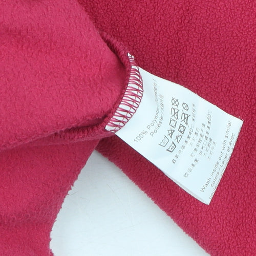 O'Neill Women Pink Henley Fleece Sweatshirt, Size 8