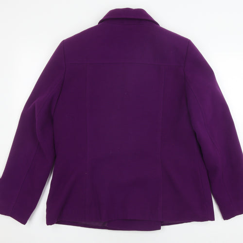 Style by EWM Women's Purple Pea Coat Size 14