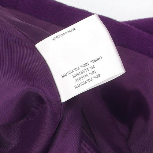 Style by EWM Women's Purple Pea Coat Size 14