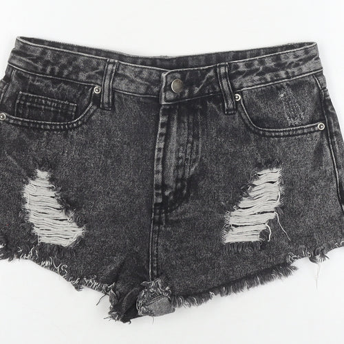 Forever 21 Black Women Cut-Off Denim Shorts Size 6