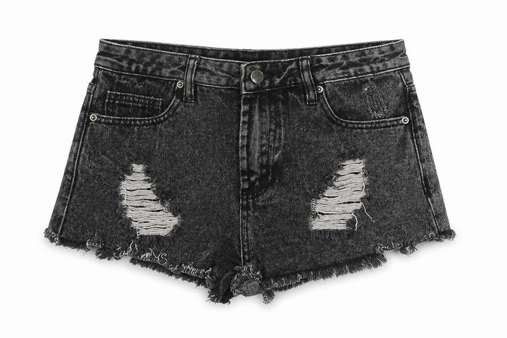 Forever 21 Black Women Cut-Off Denim Shorts Size 6