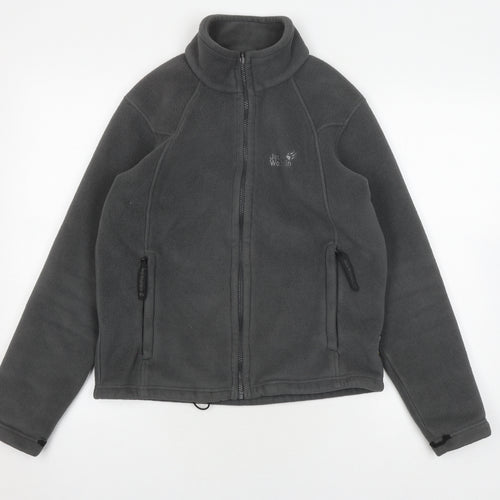 Jack Wolfskin Unisex Grey Mid-Length Fleece Jacket M
