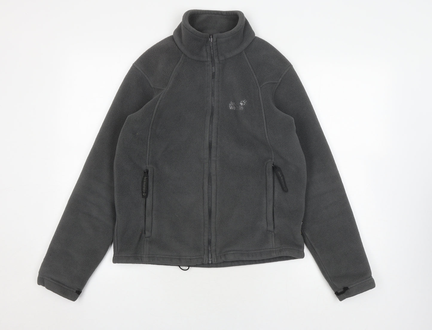 Jack Wolfskin Unisex Grey Mid-Length Fleece Jacket M