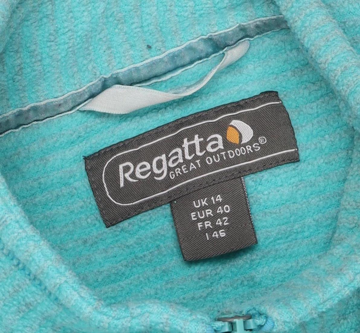 Regatta Women's Blue Henley Sweatshirt Size 14