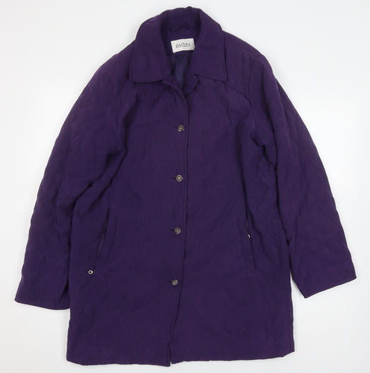 Easttex Women's Purple Quilted Coat Size 10 - Elegant Casual Wear