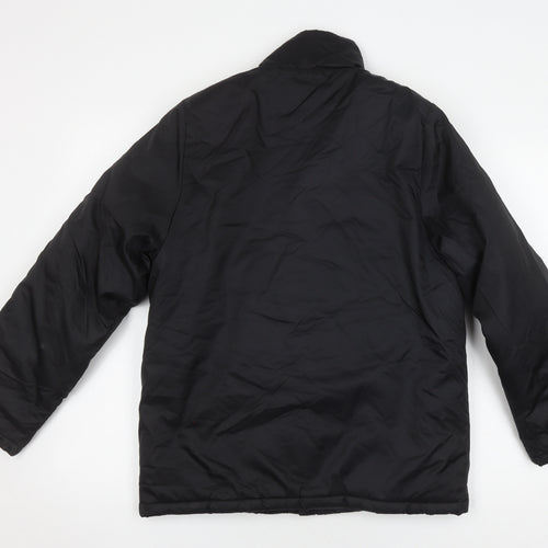 Adidas Boys Black Puffer Jacket Lined Winter Coat Size L