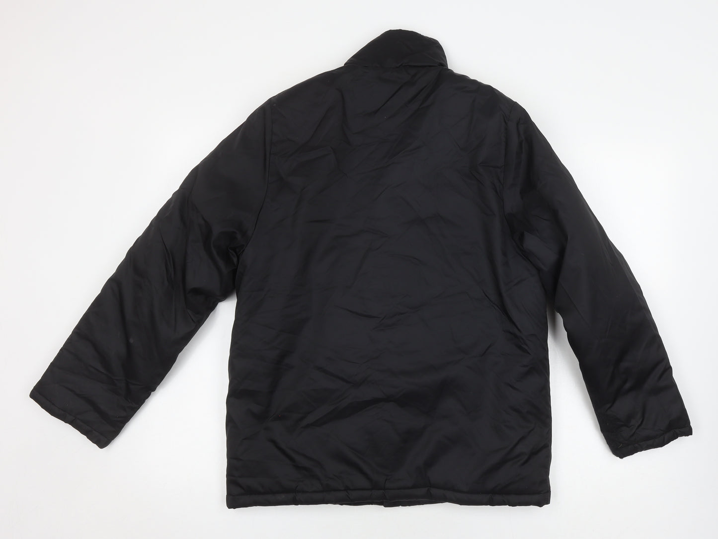 Adidas Boys Black Puffer Jacket Lined Winter Coat Size L