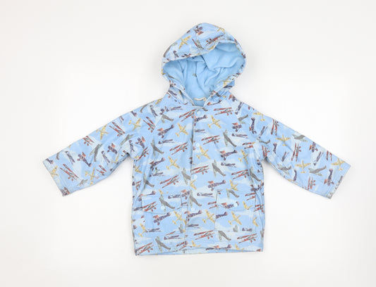 Powell Craft Boys Blue Rain Coat with Hood, 2-3 Years