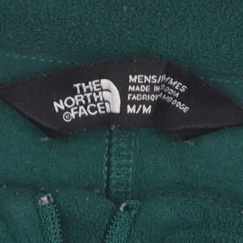 The North Face Men's Green 1/4 Zip Fleece Sweatshirt M