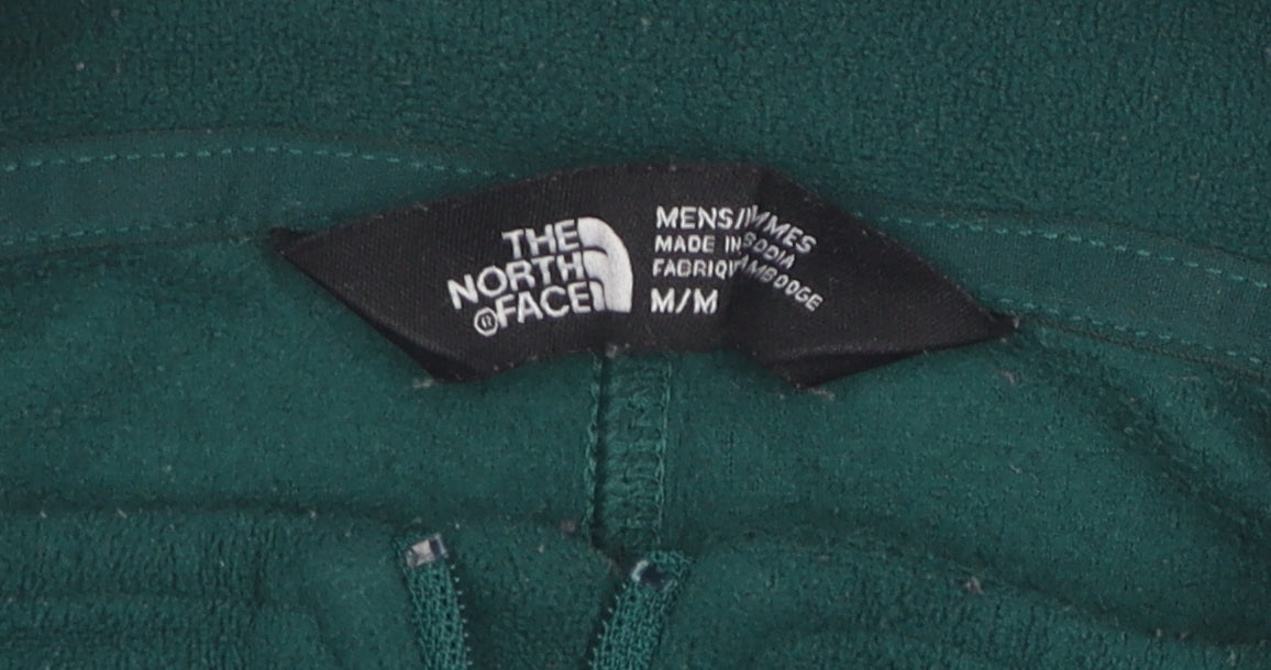 The North Face Men's Green 1/4 Zip Fleece Sweatshirt M