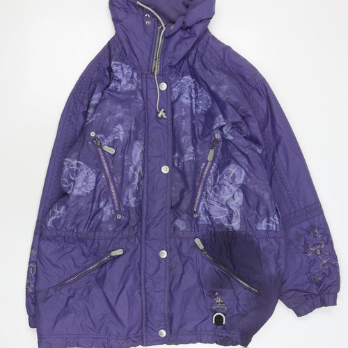 Luhta Women's Purple Parka Jacket Size 14 Winter Casual