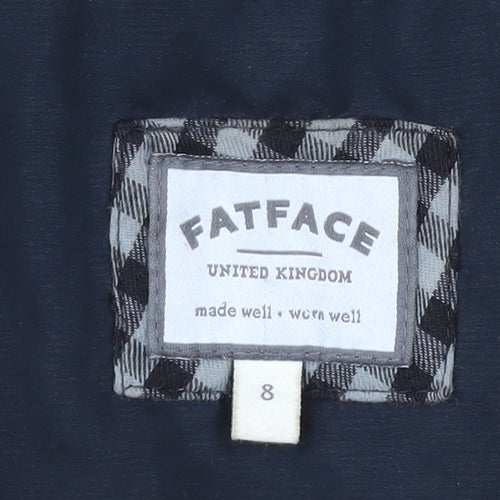 FatFace Women's Black Puffer Jacket Size 8 Winter Coat