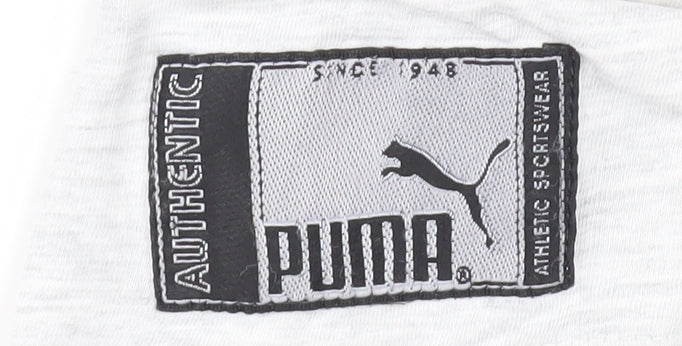 Puma Men's L White Sports T-Shirt - Short Sleeve