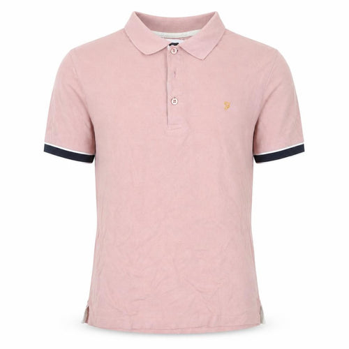 Farah Men's Pink Polo Shirt, Size S, Short Sleeve