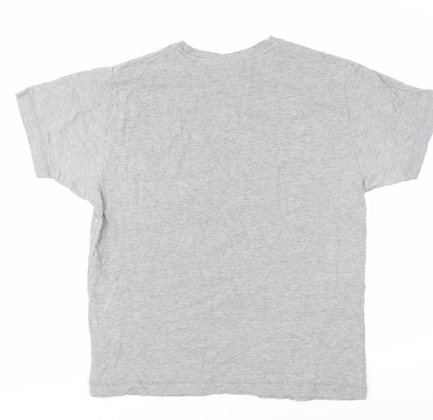 Transalpino Men's Grey Graphic Print Logo T-Shirt L