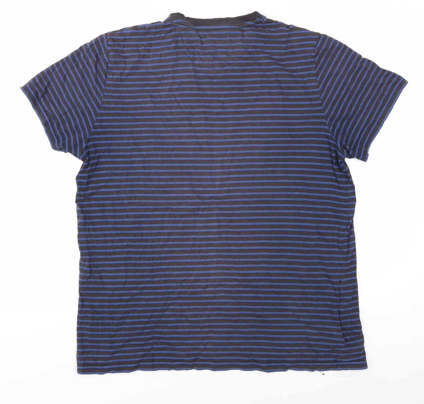 Fred Perry Men's Blue Striped T-Shirt L