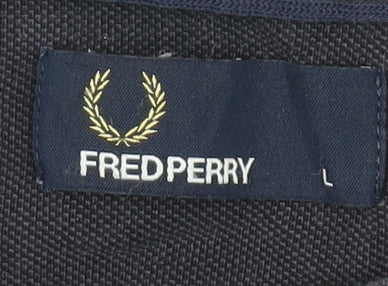 Fred Perry Men's Blue Striped T-Shirt L