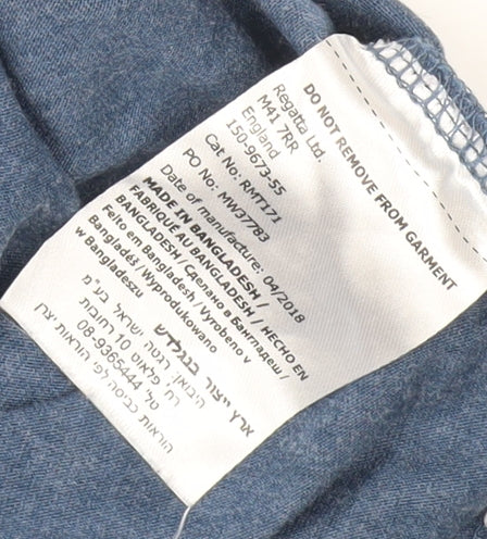Regatta Men's Blue 2XL Long Sleeve Crew Neck T-Shirt