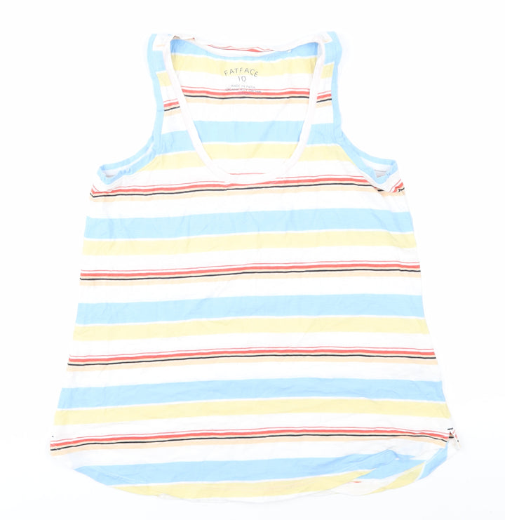 FatFace Women's Multicolour Tank Top Size 10 - Casual Striped Wear