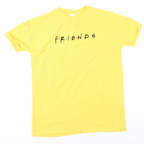 Friends Boys Yellow T-Shirt, Short Sleeve, Size 14-15 Years