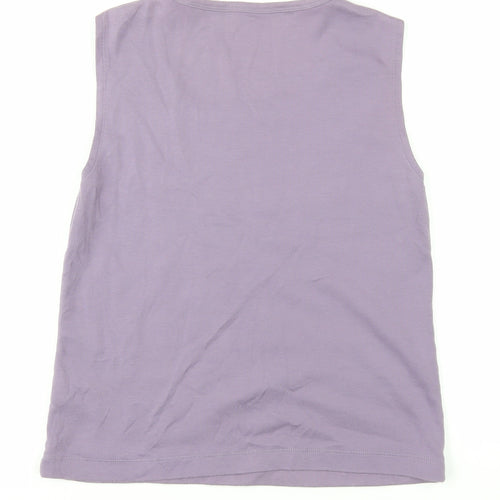 Orvis Women's Purple Scoop Neck Tank, Size S, Casual Cotton Blend