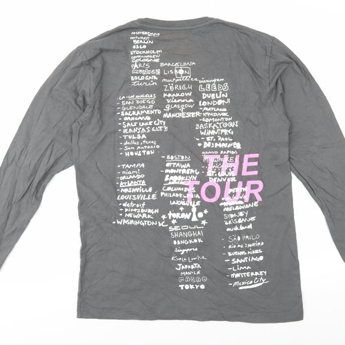 Shawn Mendes Grey Unisex Music Tour T-Shirt M Long Sleeve