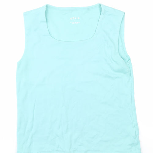 Orvis Women's Blue Sleeveless Tank Top Size S