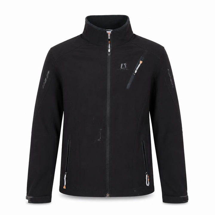 Front view of Icepeak unisex black activewear jacket uk 8