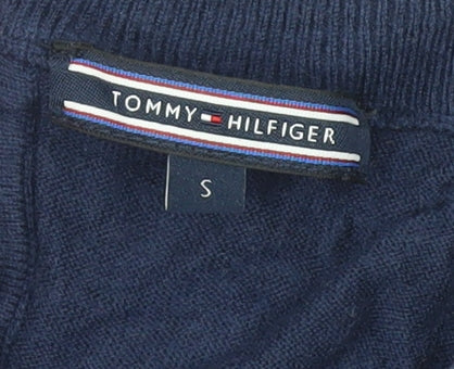 Tommy Hilfiger Women’s Blue Blouse - Size S, Bow Accent