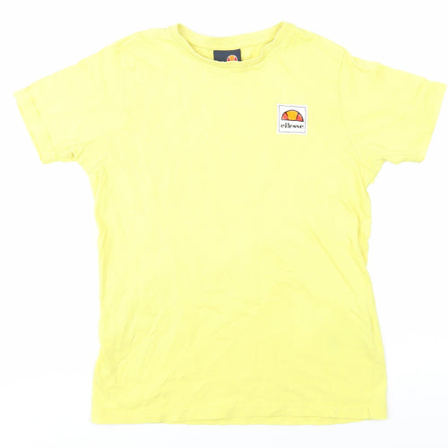 Ellesse Boys Yellow T-Shirt, Size 10-11, Short Sleeve, Logo Accent