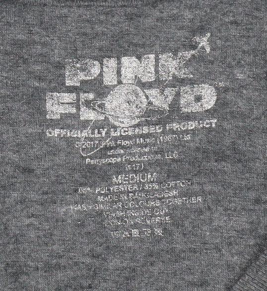 Pink Floyd Grey Unisex Medium Music Graphic T-Shirt